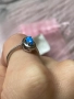 Сребърен пръстен Син опал Австралия, снимка 8