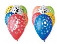 Футбол футболист топка топки цветни Обикновен надуваем латекс латексов балон, снимка 1 - Други - 34542481