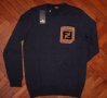 Fendi мъжки пуловер тъмно син размер ХL и М нов с етикет, снимка 1 - Пуловери - 35025187