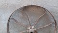 масивно ковано възрожденско колело от двуколка, каруца, снимка 2