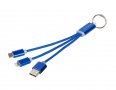 Scolt Кабел 3 в 1 USB, Lightning, micro USB и USB type C, син