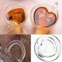 Двустенна стъклена термо чаша във формата на сърце , снимка 5