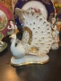 Capodimonte Italy  Circa 1980 Porcelain Peacock Figurine W/ Colorful Crystal Accents “Паунът” , снимка 11
