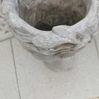 Саксия/ ваза антична цементна 18 х 15 см нова, снимка 4 - Саксии и кашпи - 40508890