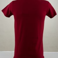 Мъжка тениска в цвят бордо марка Akito Tanaka , снимка 2 - Тениски - 38852308