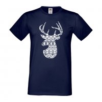 Мъжка тениска Deer 1 Елен Животно,Изненада,Подарък,Празник , снимка 3 - Тениски - 36813687