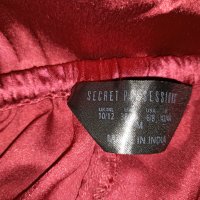 Secret Possesions M- Сатенени шорти в бордо с джобчета , снимка 5 - Нощници - 38517308