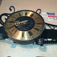 часовник с махало от ковано желязо-70х20см-внос швеицария, снимка 6 - Колекции - 30143549
