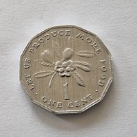 Монета. Карибите. Ямайка. 1 цент. 1996 г., снимка 2 - Нумизматика и бонистика - 37197988