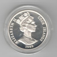 Cook Islands-50 Dollars-1989-KM# 60-Olympic Games-Silver  Proof , снимка 4 - Нумизматика и бонистика - 37330676
