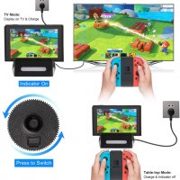 Докинг за Nintendo Switch, мини стойка за зареждане TYPE C, HDMI TV адаптер с USB 3.0 порт, 2 х USB , снимка 7 - Аксесоари - 35478297