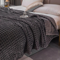 Поларено одеяло - Tъмносиво 200x230, снимка 2 - Олекотени завивки и одеяла - 44810227