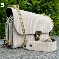 Елегантна дамска чанта с 3 прегради в луксозен дизайн - ЛУКС, снимка 5 - Чанти - 44423438