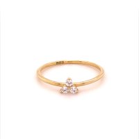 Златен дамски пръстен 0,88гр. размер:56 14кр. проба:585 модел:17627-4, снимка 1 - Пръстени - 42161371
