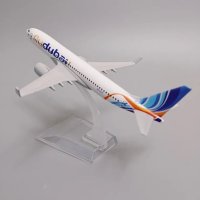 Бойнг 737 самолет Fly Dubai модел макет метален лайнер полет пътници багаж, снимка 4 - Колекции - 42896235