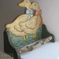 Стар пешкирник с рисувани патки, снимка 1 - Други ценни предмети - 29299683