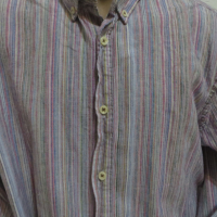 Мъжка риза с дълъг ръкав лен и памук 2Blind2C, снимка 2 - Ризи - 44688067