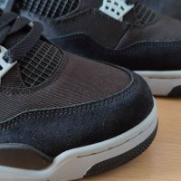 Nike Air Jordan 4 Retro Black Canvas Нови Оригинални Черни Мъжки Кецове Размер 45 Номер 29см, снимка 10 - Кецове - 40430204
