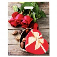 Чанта с рози “Честит празник”  50 броя Код: 1882, снимка 1 - Други - 31429273