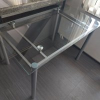 Стъклена кухненска маса 100х60, снимка 1 - Маси - 42715910