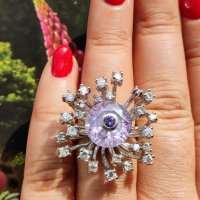 Уникално красив сребърен пръстен , снимка 1 - Пръстени - 39314806
