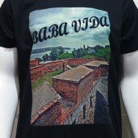 Нова мъжка тениска с дигитален печат крепостта "Баба Вида", р. Дунав, снимка 3 - Тениски - 29890067
