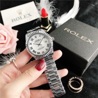 Луксозен дамски ръчен часовник Rolex, стилен Ролекс , водоустойчив, снимка 5 - Дамски - 37074609