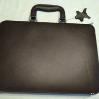 Мъжка чанта за документи/лаптоп от истинска тъмно кафява кожа, снимка 1 - Чанти - 37174678