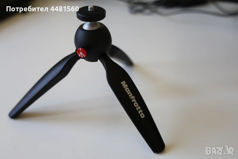Мини статив Manfrotto PIXI Mini Table Top Tripod (Black), снимка 1