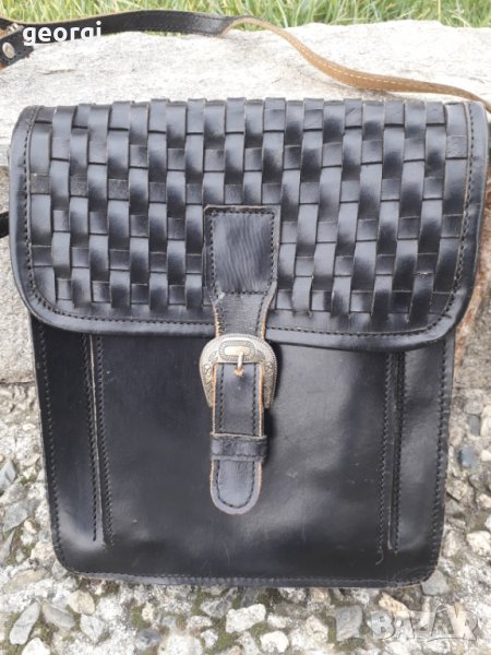 Кожена чанта през рамо естествена кожа    15/4, снимка 1