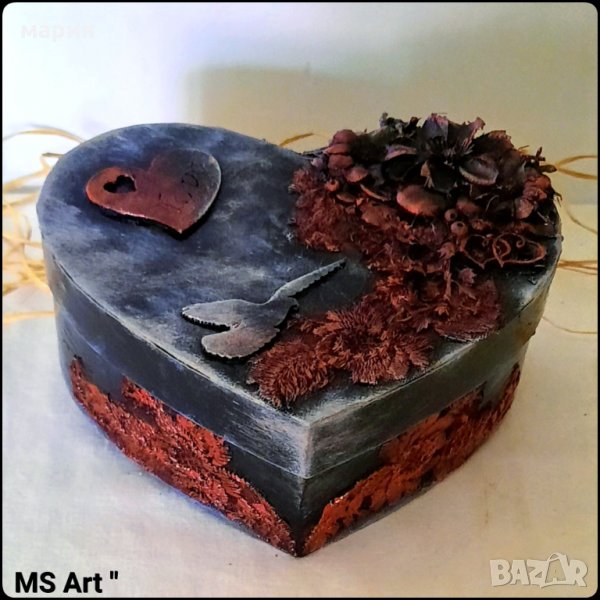 Сърце! Кутия за бижута #mixedmedia!, снимка 1