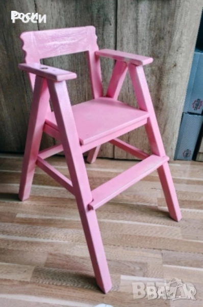 Детско дървено столче за хранене , снимка 1