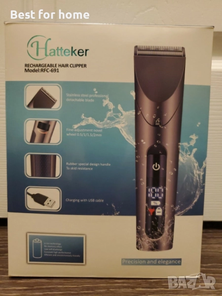  Акумулаторна машинка за подстригване Hatteker модел RFC-691, снимка 1