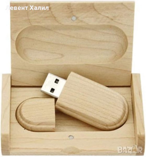 Дървена флашка 64 gb USB 3.0, с кутийка, флаш памет, снимка 1