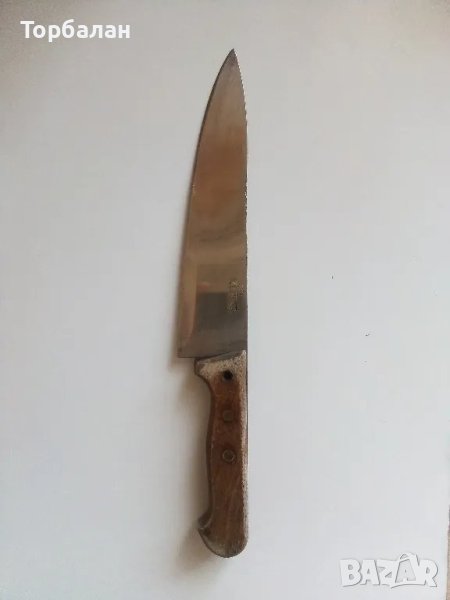 Кухненски нож с дървена дръжка , снимка 1
