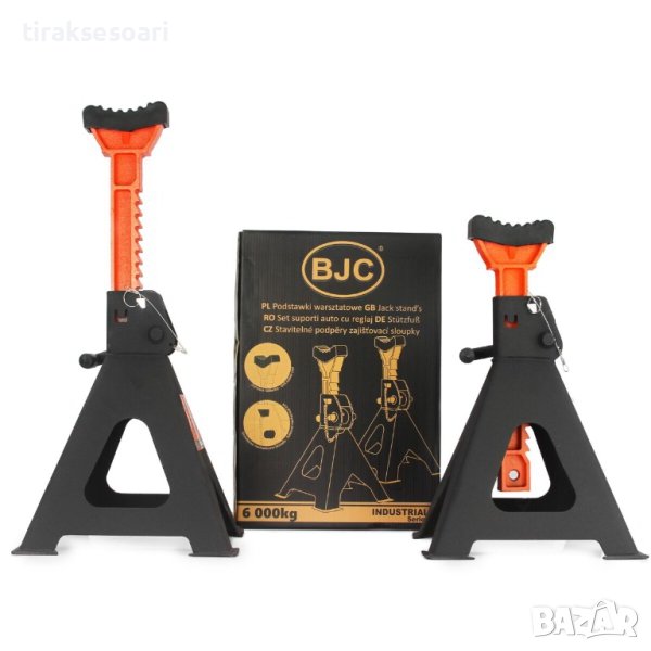 Комплект стойки за автомобил с гребен BJC 6 тона, снимка 1