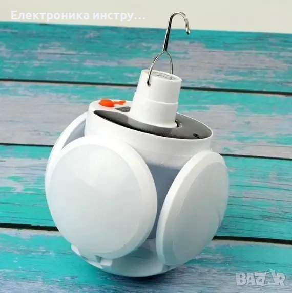 Соларна турстическа лампа с кука SOLAR LED LAMP 2029, снимка 1