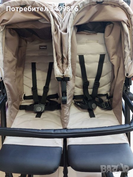 Количка за близнаци с аксесоарите peg perego book for two много запозена, снимка 1
