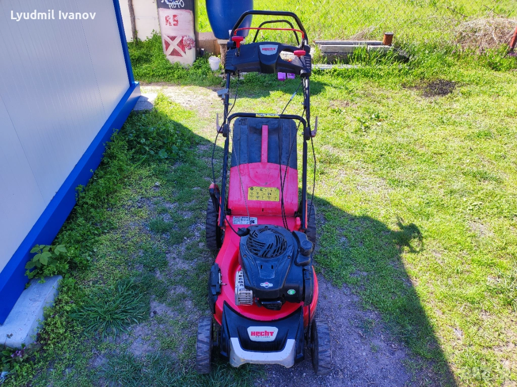 Бензинова самоходна косачка с кош Hecht 2015г. BriggsStratton 140cm 3кс 4t 46см 32кг, снимка 1