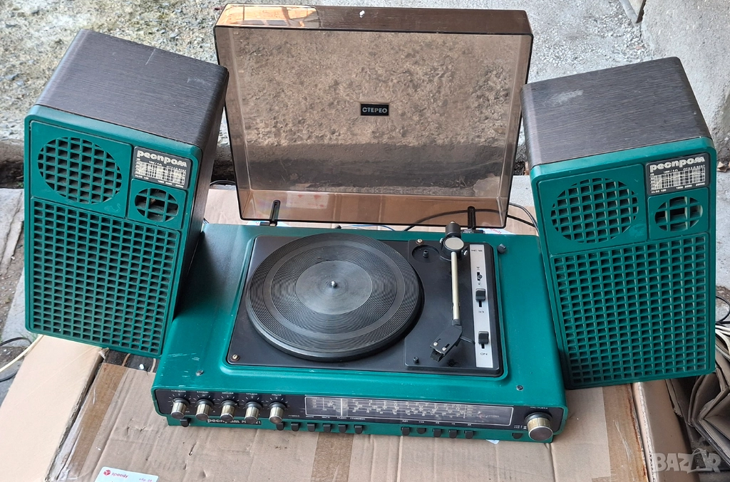 Респром РГС 221 - грамофон, радио, усилвател и колони, снимка 1