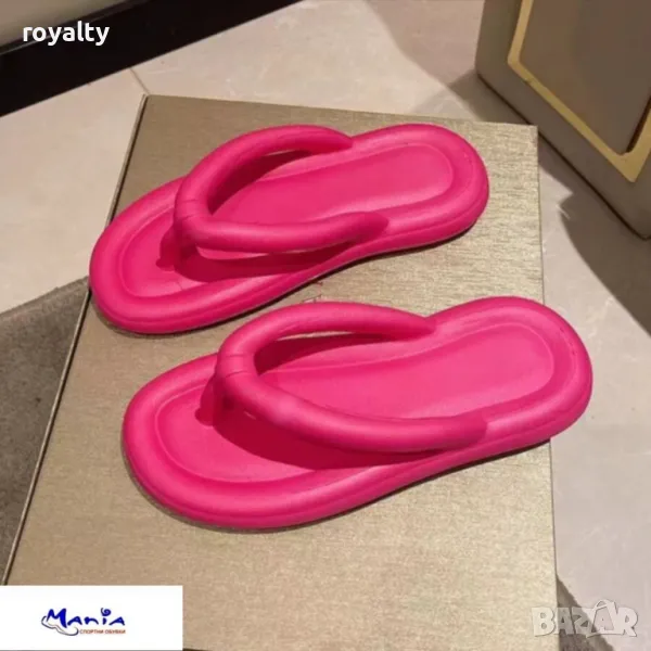 Цикламени дамски джапанки , снимка 1