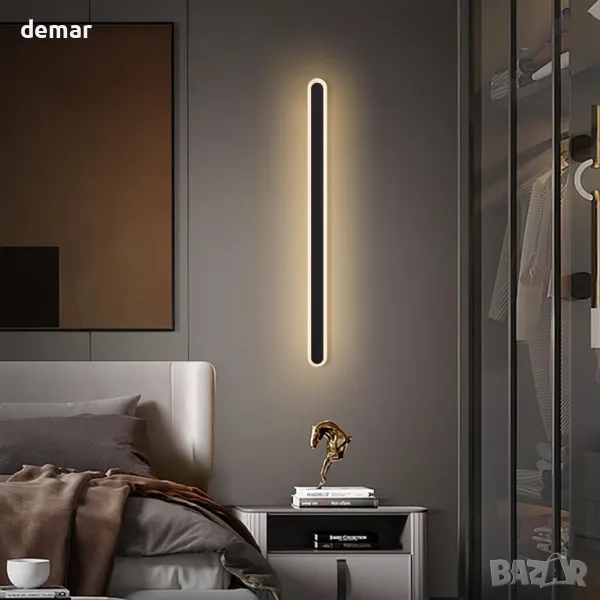 Warmiehomy Външна стенна лампа, алуминиева и акрилна LED стенна лампа, IP67, 80 см, 1620LM, 18W, снимка 1