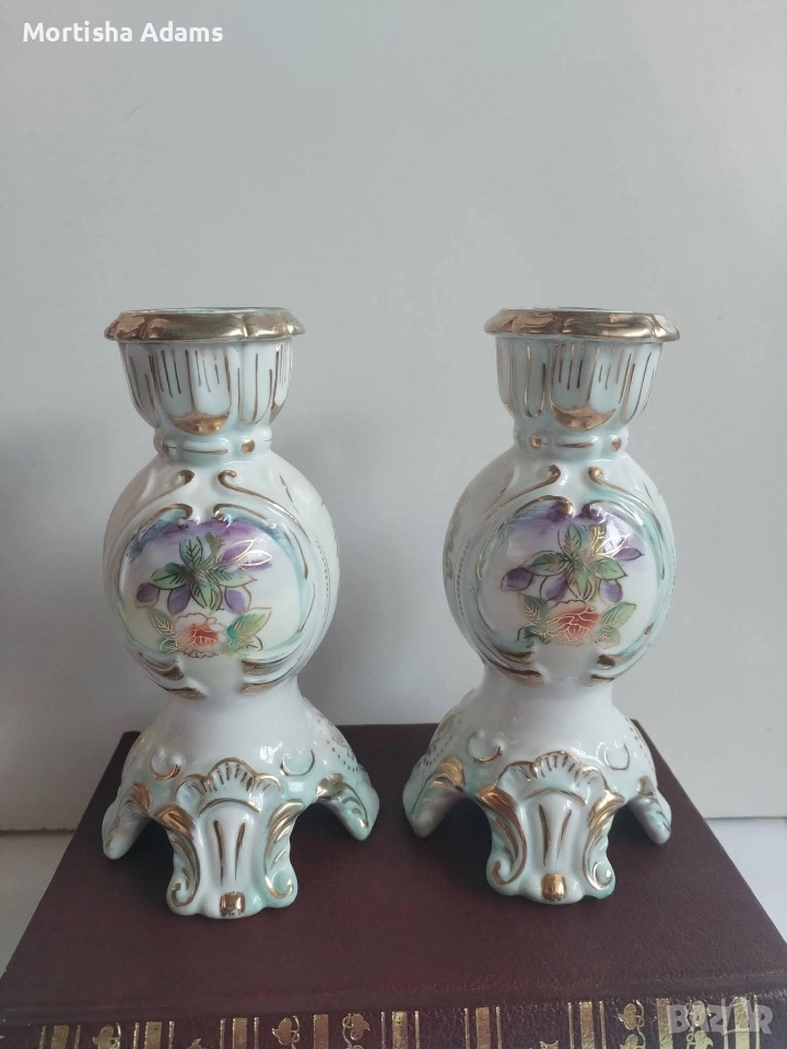 Комплект винтидж свещници, снимка 1