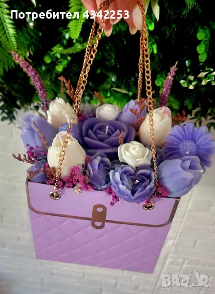 Подаръчна чантичка със соеви свещи 🌸🕯🎁
Размер на чантичката ш 16см/в 15см
, снимка 1