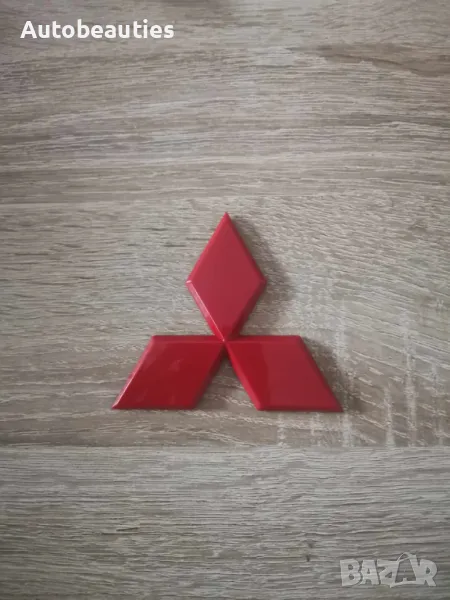 червено лого Mitsubishi 9.5 см, снимка 1