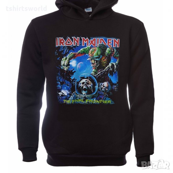 Нов мъжки суичър с дигитален печат на музикалната група IRON MAIDEN - The Final Frontier, снимка 1