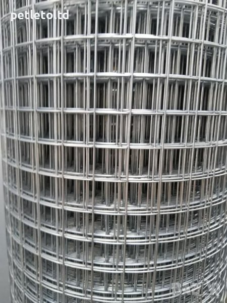 Мрежа поцинкнована електро-заварена за клетки с отвори 25 мм Х 25 мм / 100 см / 10 метра, снимка 1