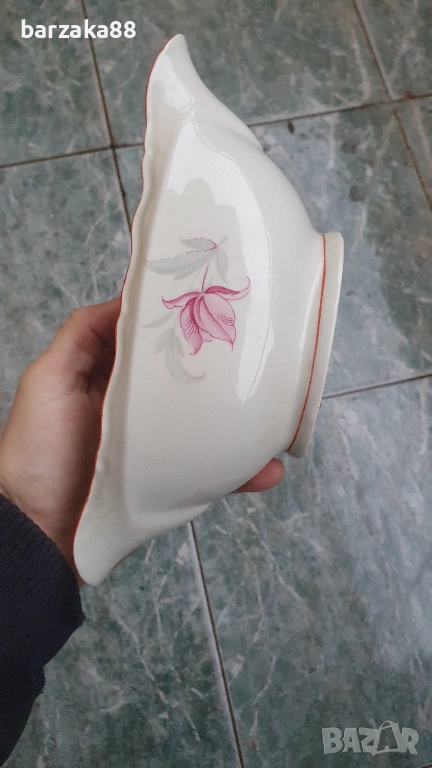 Българска порцеланова купа Ладия, снимка 1