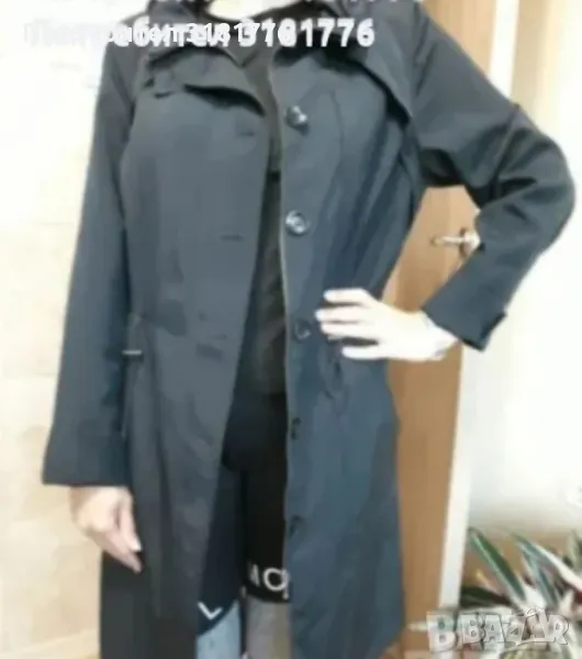 Дамски шлифер със скрита качулка , снимка 1