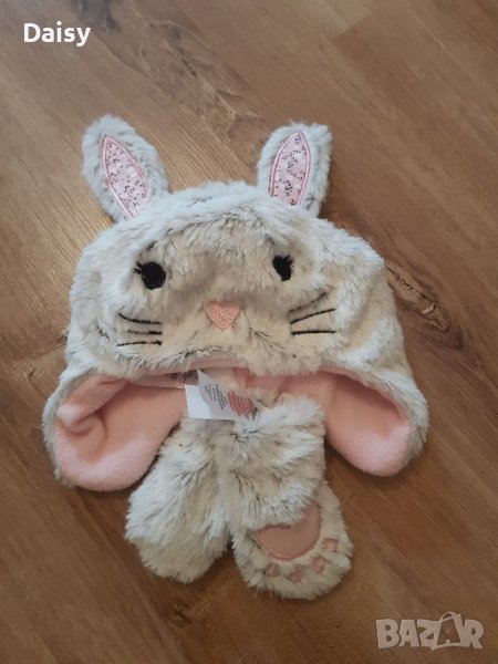 2 бр Шапка с ръкавички 0-6м., снимка 1